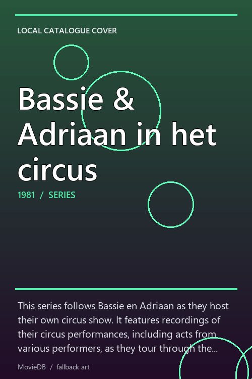 Bassie & Adriaan in het circus poster