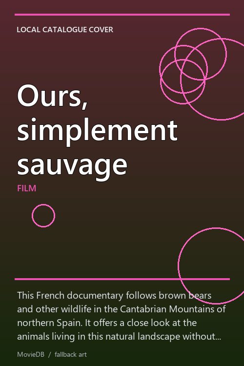 Ours, simplement sauvage poster