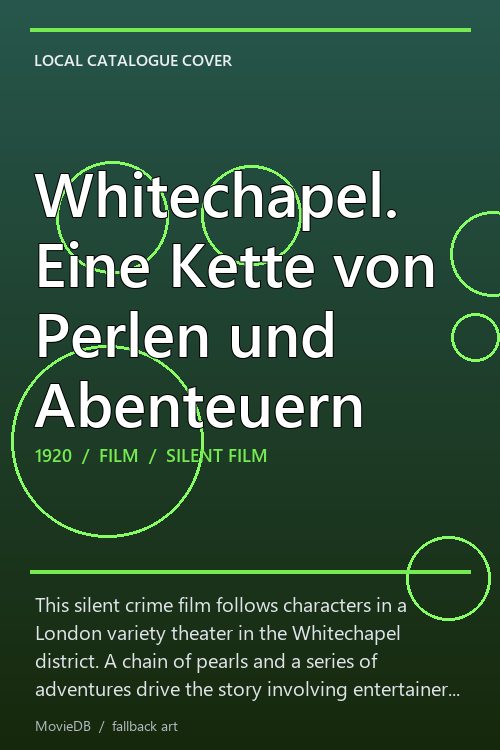 Whitechapel. Eine Kette von Perlen und Abenteuern poster