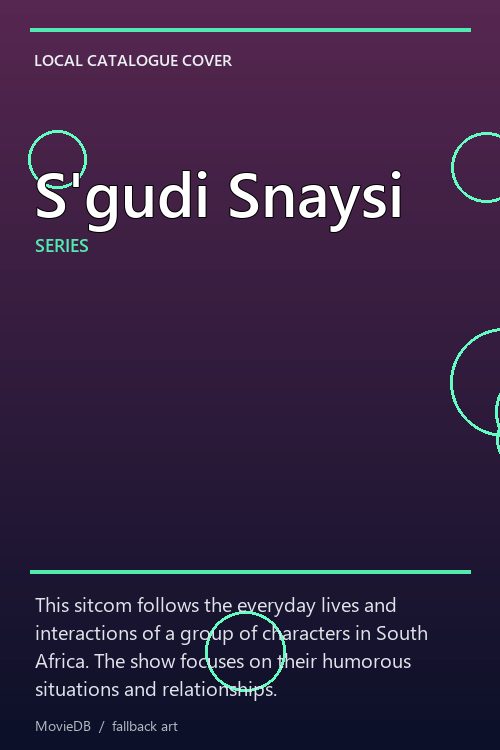 S'gudi Snaysi poster