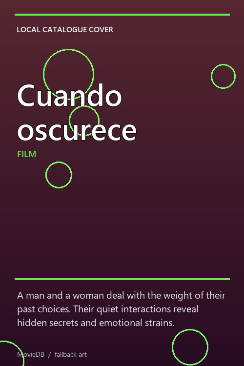 Cuando oscurece poster