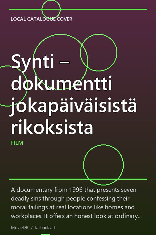 Synti – dokumentti jokapäiväisistä rikoksista poster