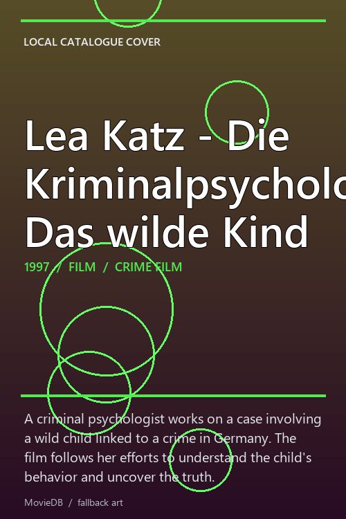 Lea Katz - Die Kriminalpsychologin: Das wilde Kind poster