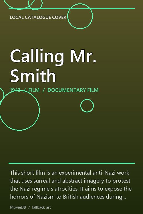Calling Mr. Smith poster