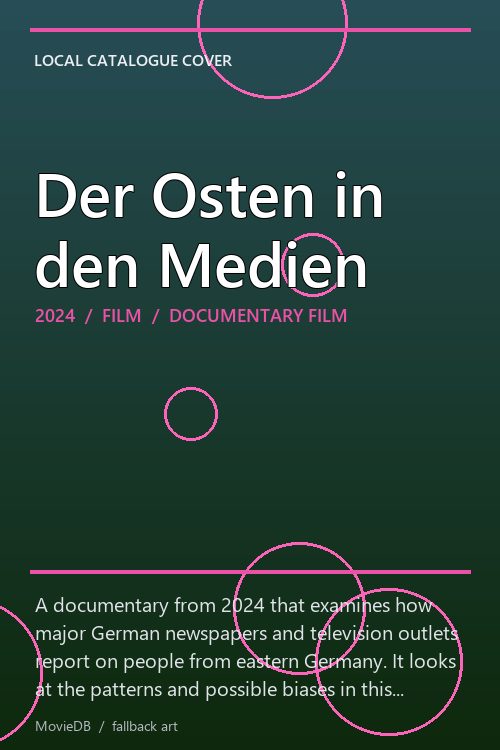 Der Osten in den Medien poster
