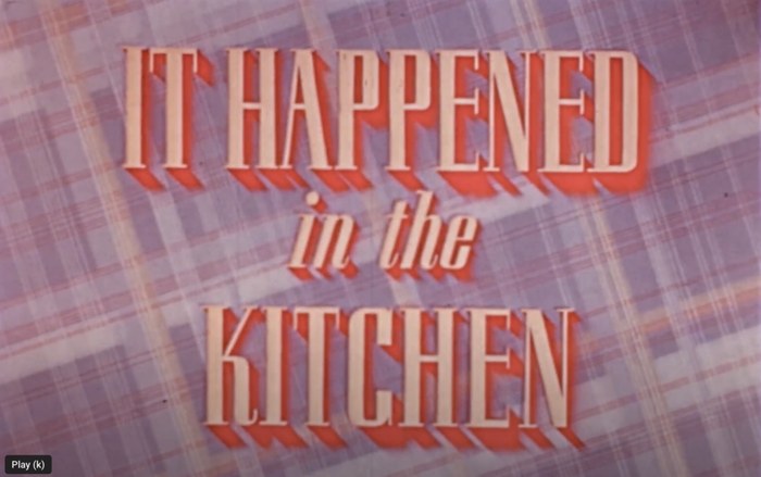 It Happened in the Kitchen poster