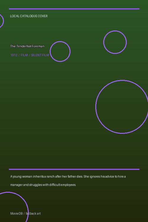 The Tenderfoot Foreman poster