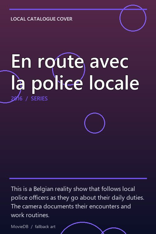 En route avec la police locale poster