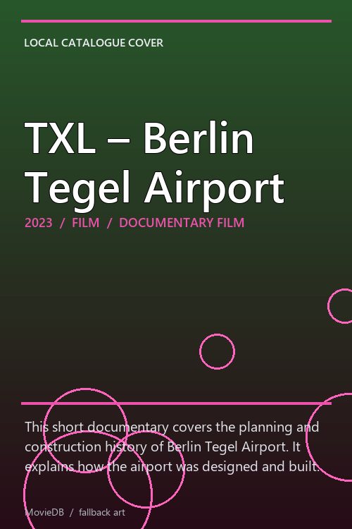 TXL – Berlin Tegel Airport poster