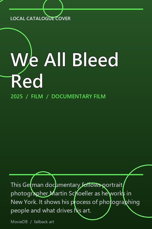 We All Bleed Red poster