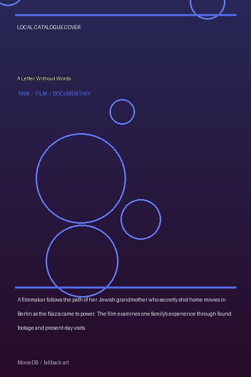 A Letter Without Words poster