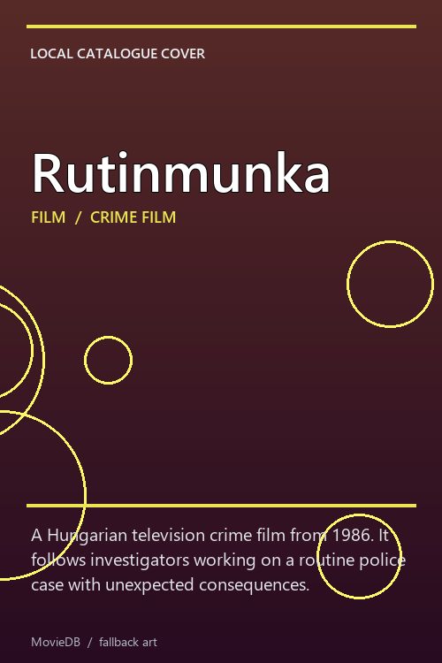 Rutinmunka poster