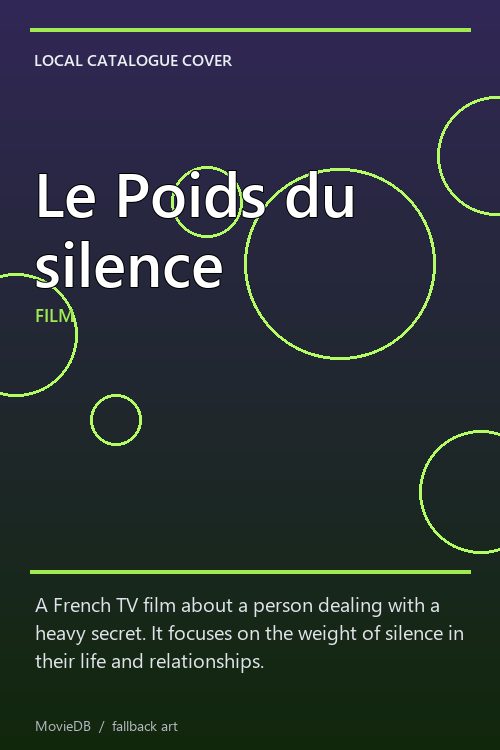 Le Poids du silence poster