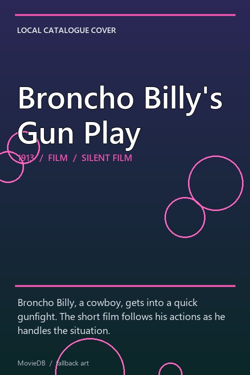 Broncho Billy's Gun Play poster