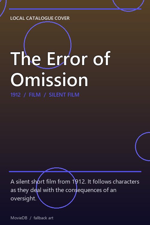 The Error of Omission poster