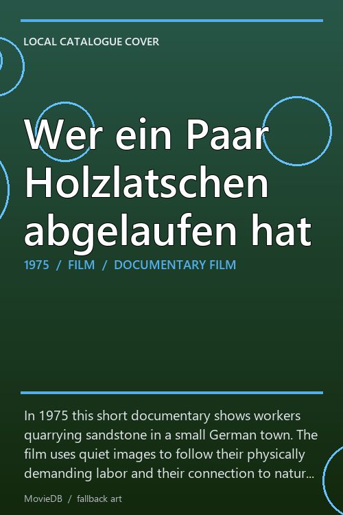Wer ein Paar Holzlatschen abgelaufen hat poster