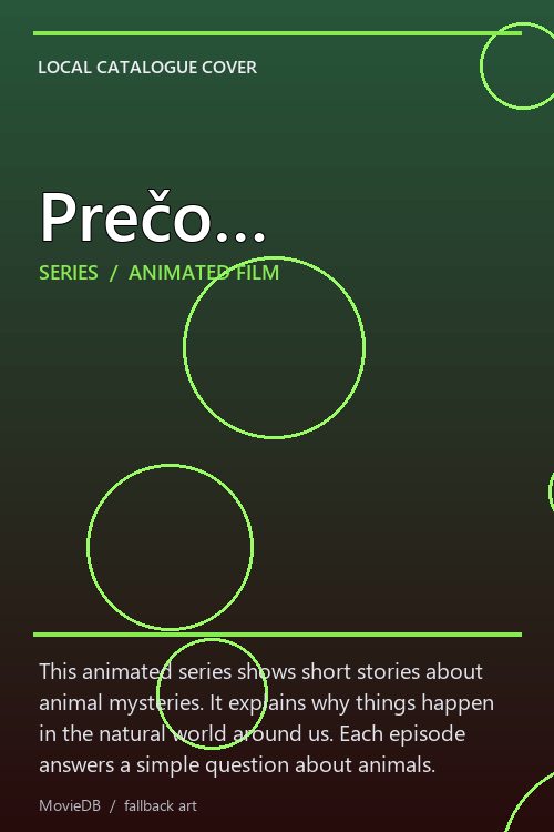Prečo… poster