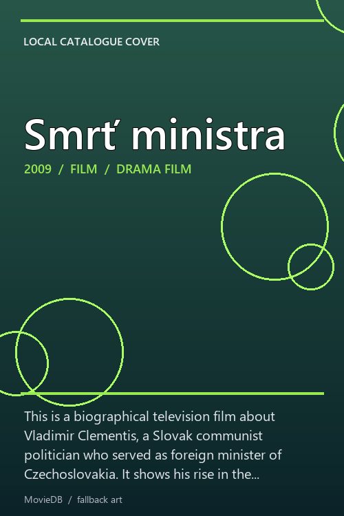 Smrť ministra poster