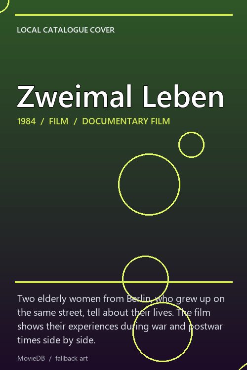 Zweimal Leben poster
