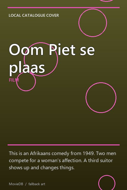 Oom Piet se plaas poster
