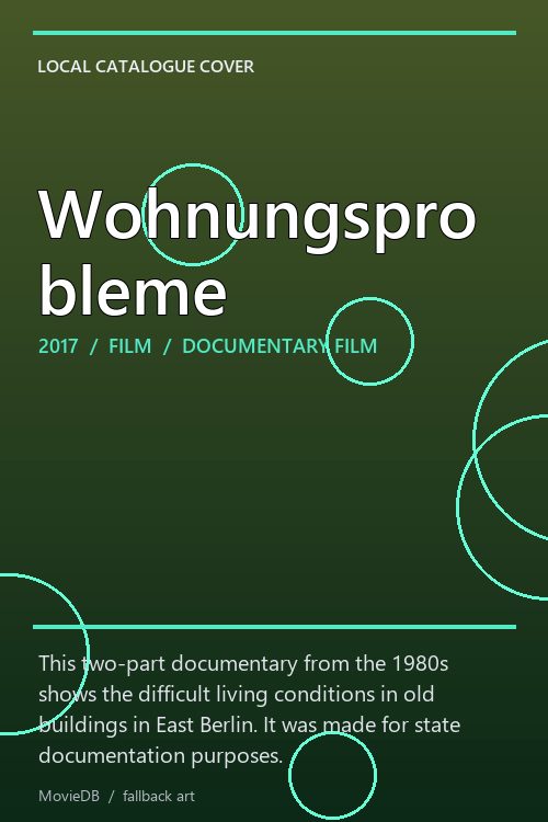 Wohnungsprobleme poster