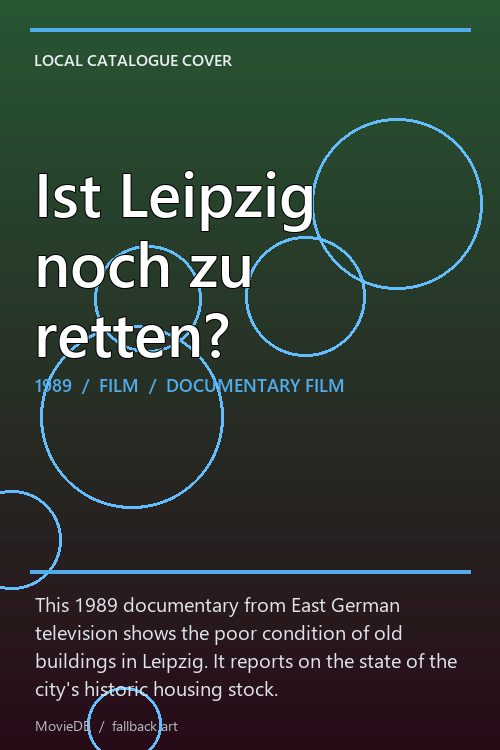 Ist Leipzig noch zu retten? poster