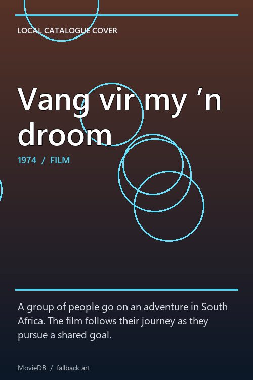 Vang vir my ’n droom poster