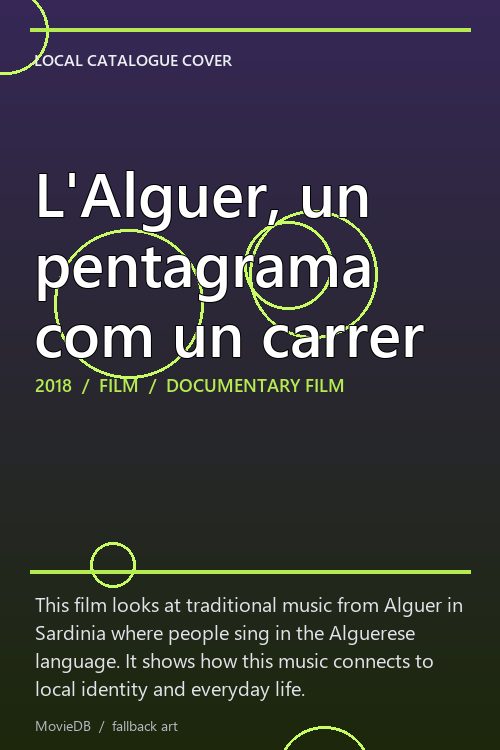 L'Alguer, un pentagrama com un carrer poster