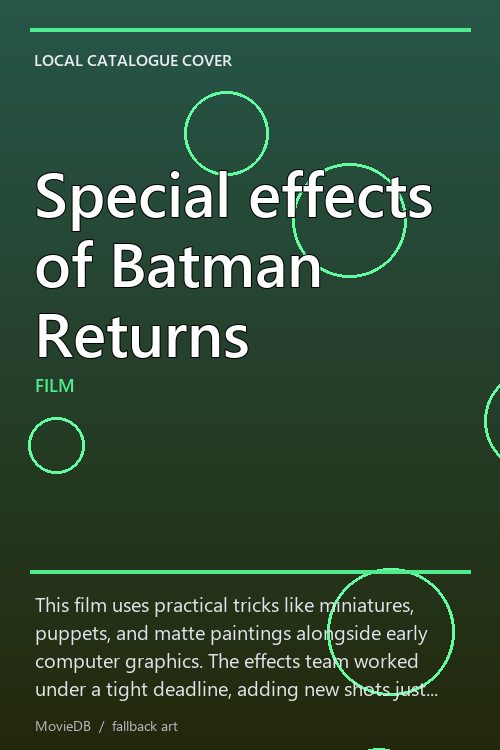 Special effects of Batman Returns poster