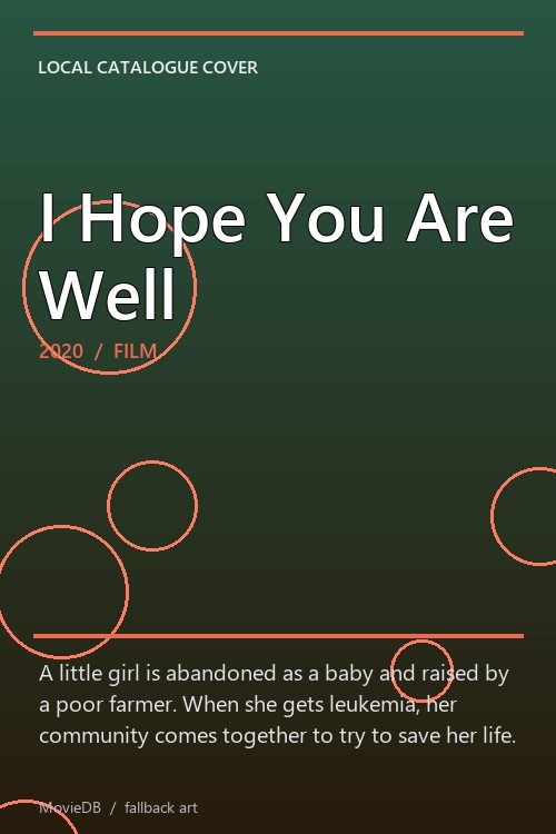 I Hope You Are Well poster