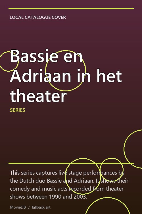 Bassie en Adriaan in het theater poster