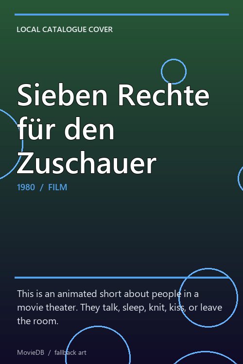 Sieben Rechte für den Zuschauer poster