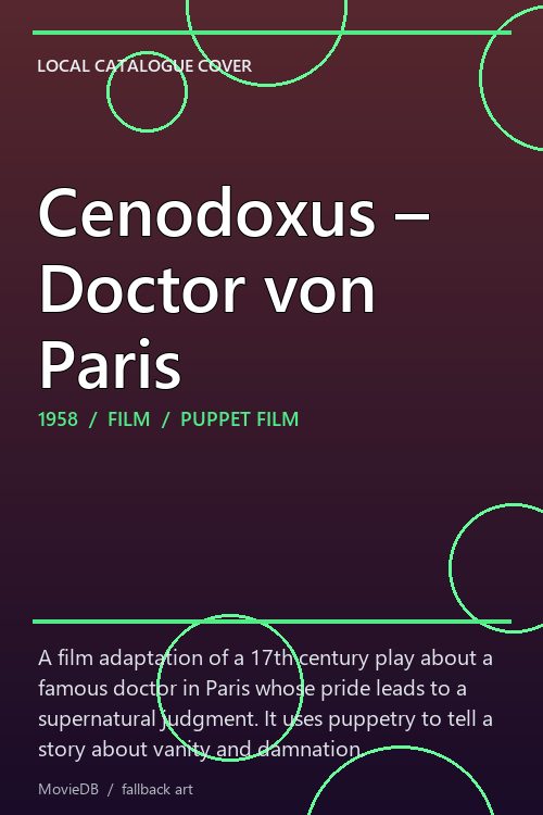 Cenodoxus – Doctor von Paris poster