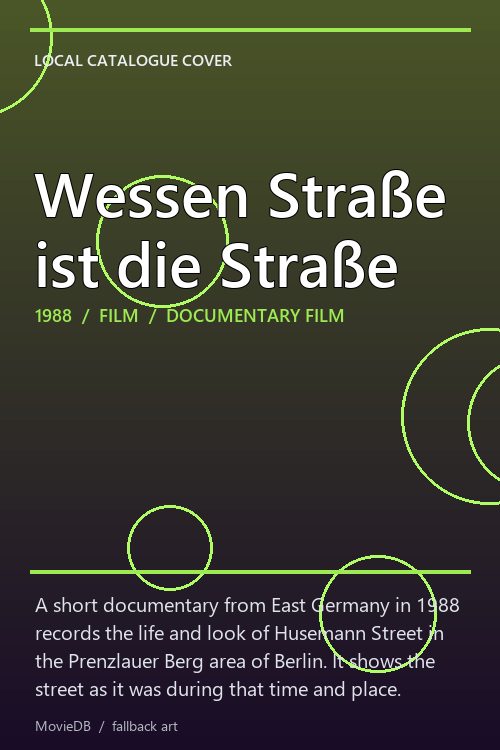 Wessen Straße ist die Straße poster