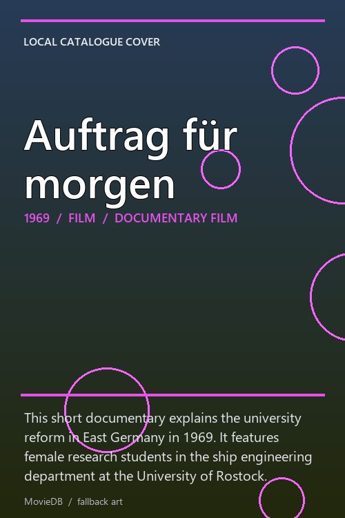 Auftrag für morgen poster