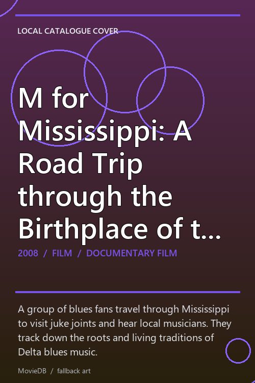 M for Mississippi: A Road Trip through the Birthplace of the Blues poster