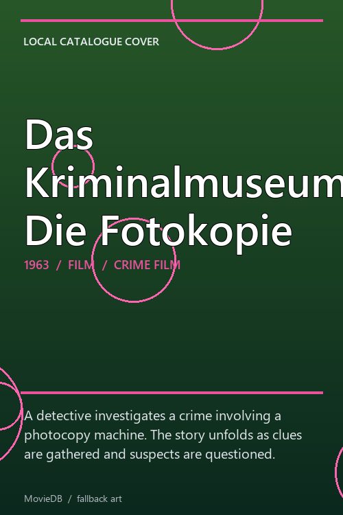 Das Kriminalmuseum: Die Fotokopie poster