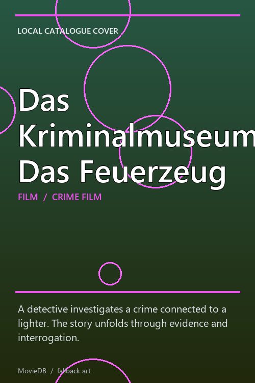 Das Kriminalmuseum: Das Feuerzeug poster