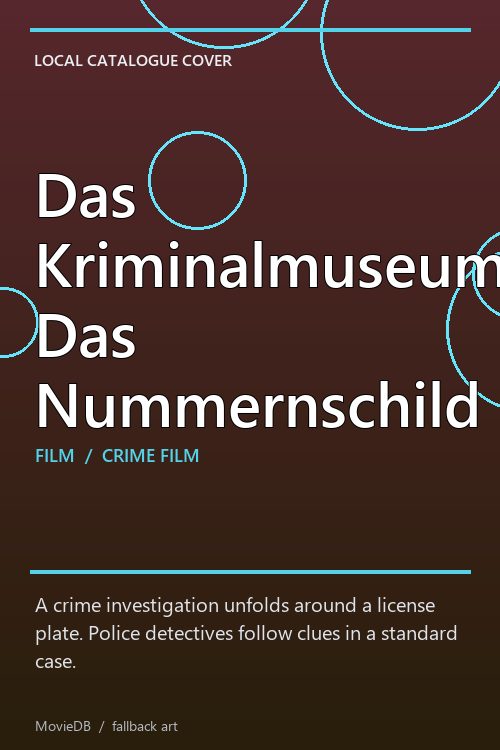 Das Kriminalmuseum: Das Nummernschild poster