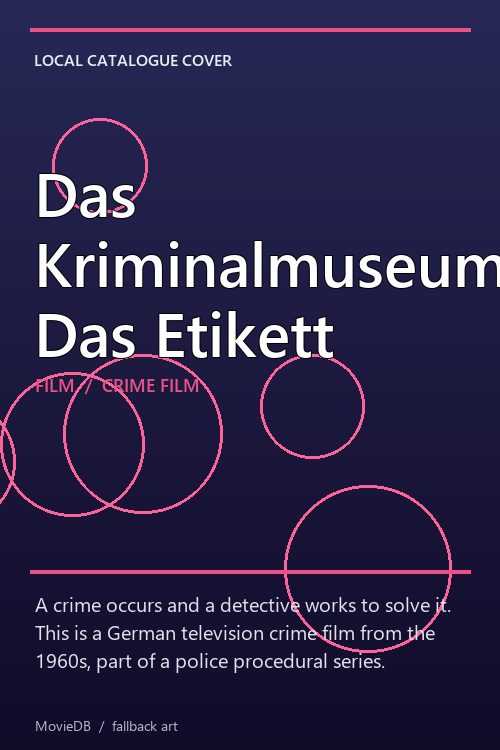 Das Kriminalmuseum: Das Etikett poster