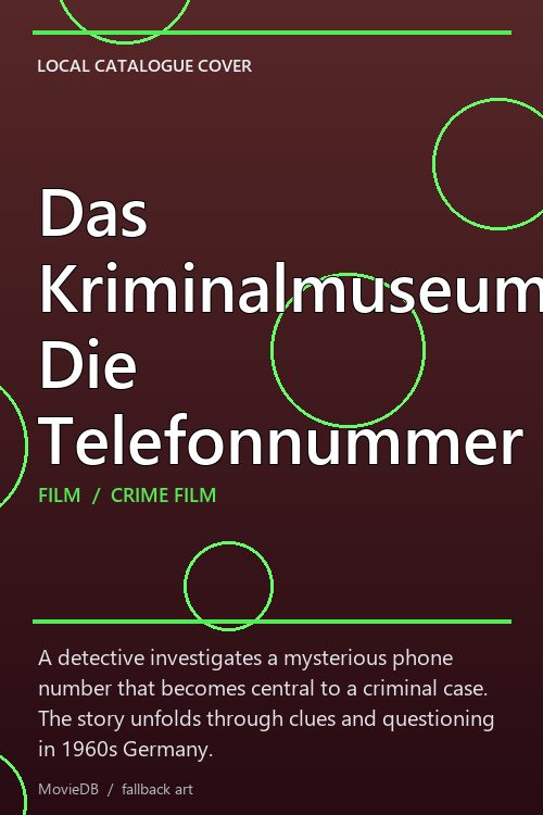 Das Kriminalmuseum: Die Telefonnummer poster