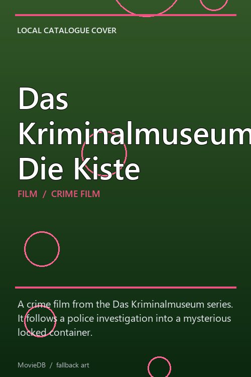 Das Kriminalmuseum: Die Kiste poster
