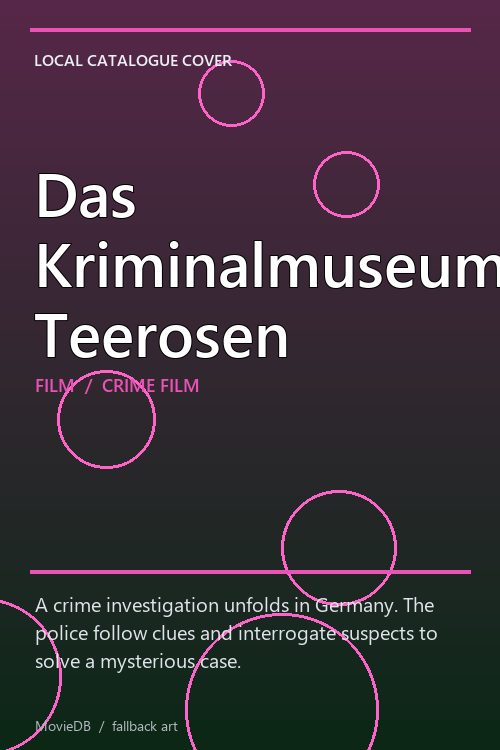 Das Kriminalmuseum: Teerosen poster