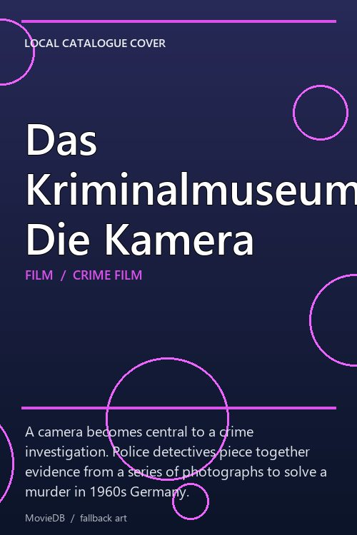 Das Kriminalmuseum: Die Kamera poster
