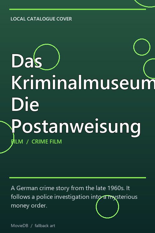 Das Kriminalmuseum: Die Postanweisung poster