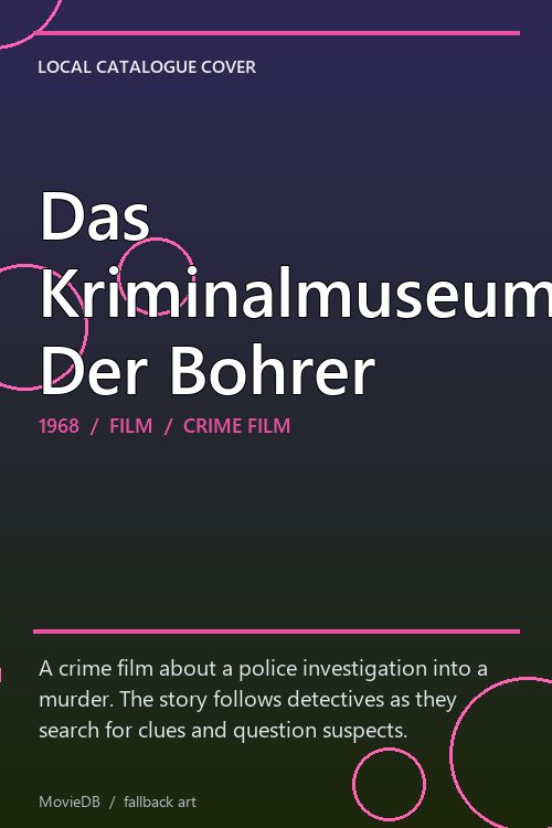 Das Kriminalmuseum: Der Bohrer poster