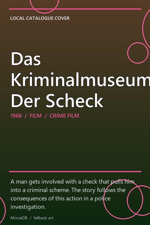 Das Kriminalmuseum: Der Scheck poster