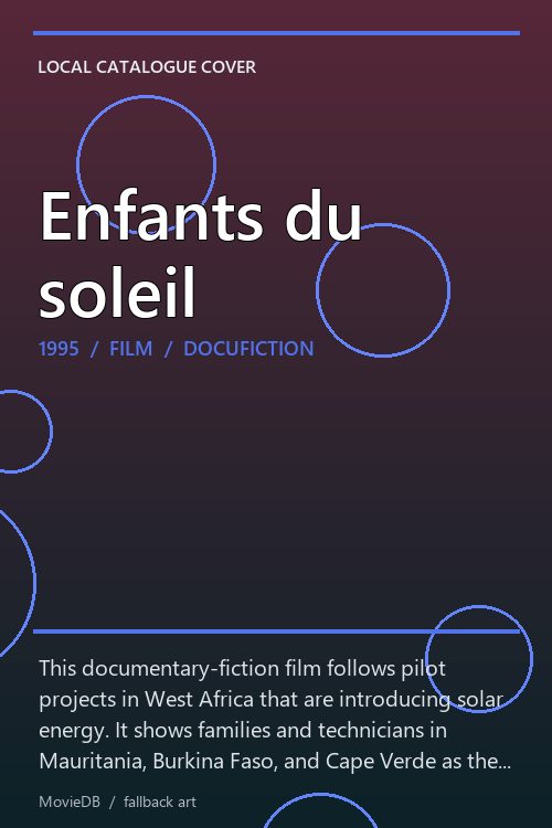 Enfants du soleil poster