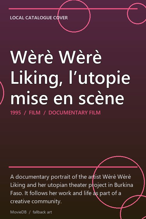 Wèrè Wèrè Liking, l’utopie mise en scène poster
