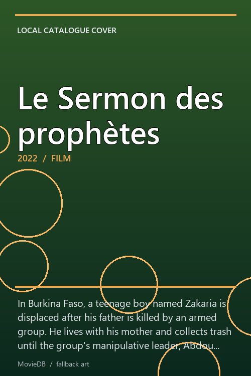 Le Sermon des prophètes poster